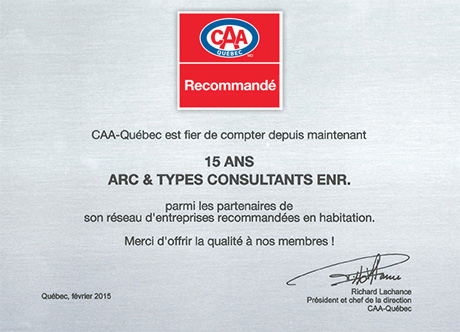 Accrédité CAA QUÉBEC depuis plus de 15 ans Accrédité CAA QUÉBEC depuis plus de 15 ans