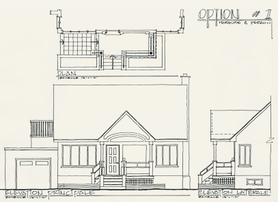 Plans préliminaires pour un porche avant